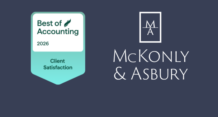 McKonly & Asbury Earns ClearlyRated’s Best of Accounting® Award for the Eighth Year in a Row